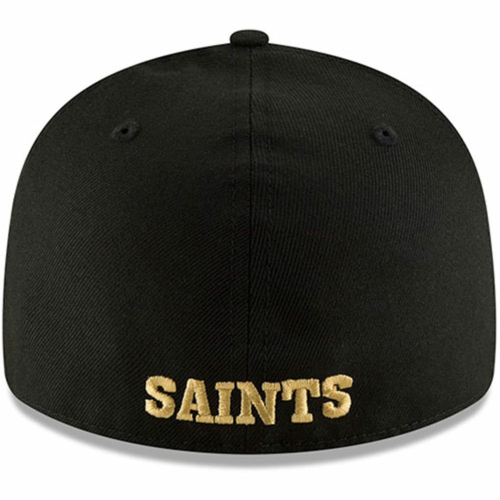 New Orleans Saints New Era Omaha Throwback Low Profile 59FIFTY Fitted Hat Black | NFL