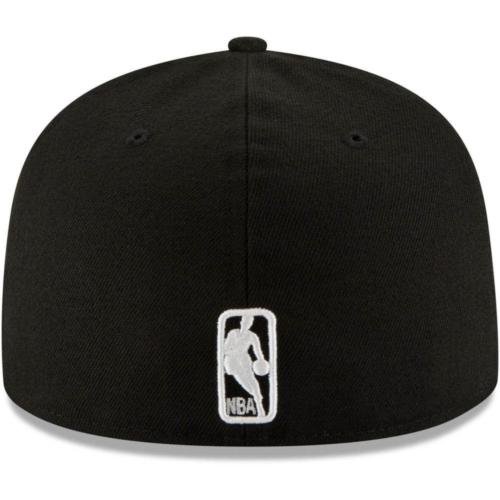 Miami Heat Black & White Logo 59FIFTY Fitted Hat Black - NBA