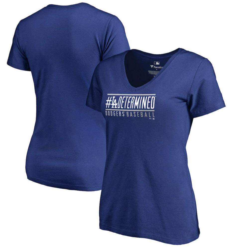 Los Angeles Dodgers Women's Hometown Collection Determined V-Neck T-Shirt - MLB