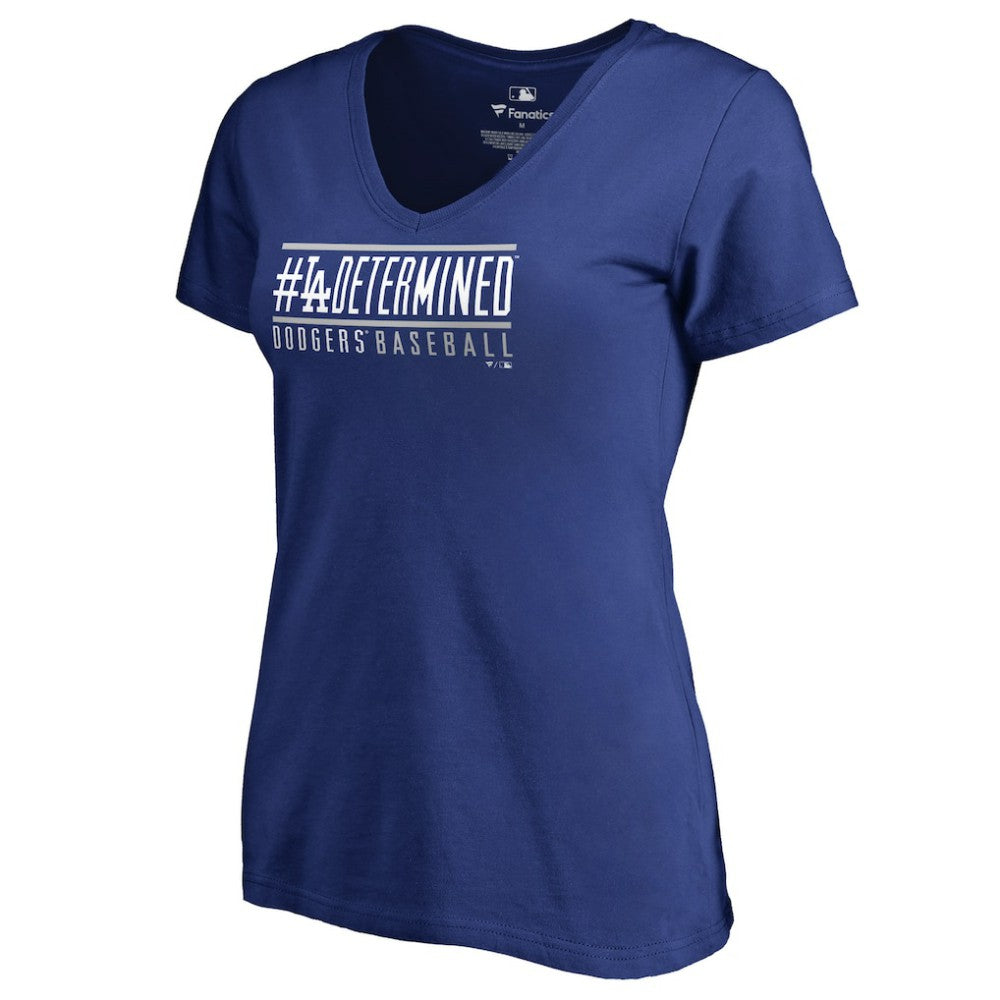 Los Angeles Dodgers Women's Hometown Collection Determined V-Neck T-Shirt - MLB
