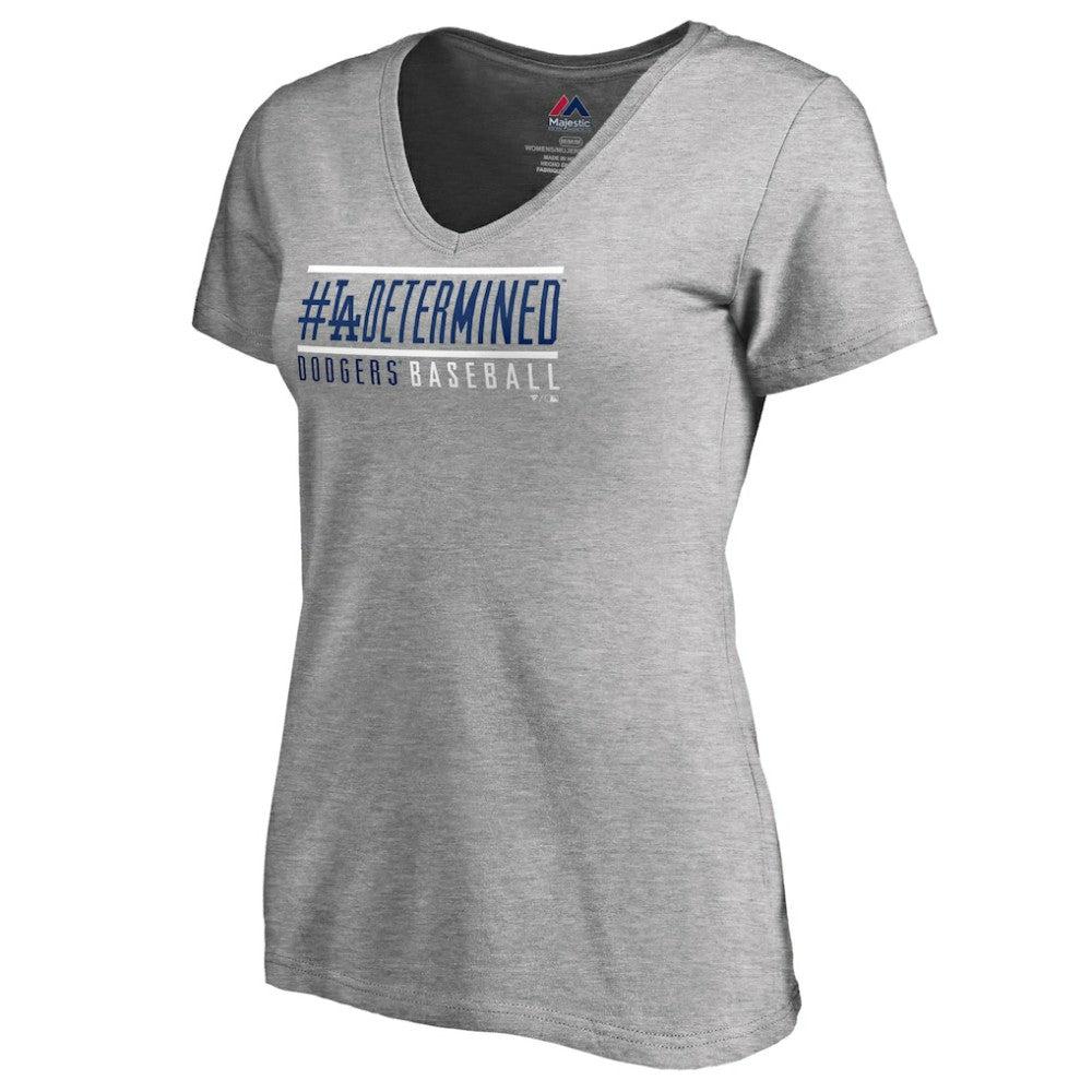 Los Angeles Dodgers Women's Hometown Collection Determined V-Neck T-Shirt - MLB