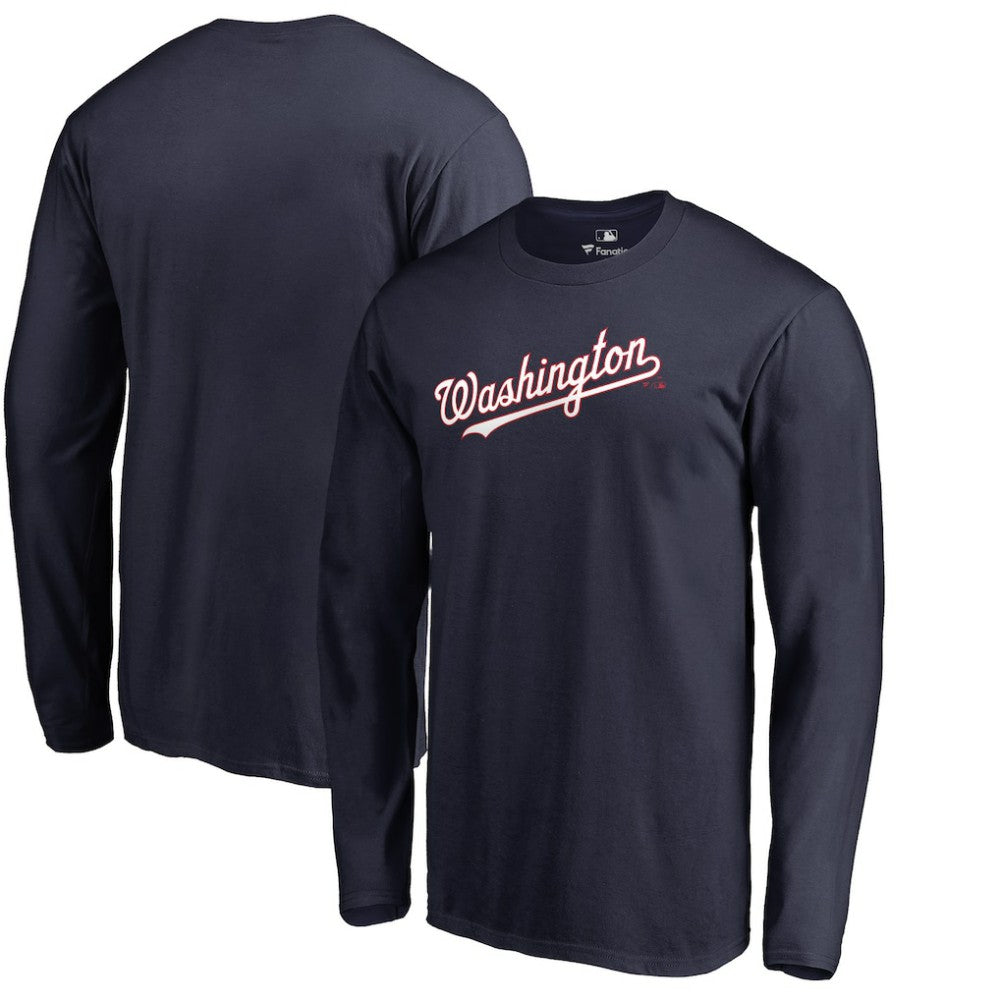 Washington Nationals Team Wordmark Long Sleeve T-Shirt - MLB