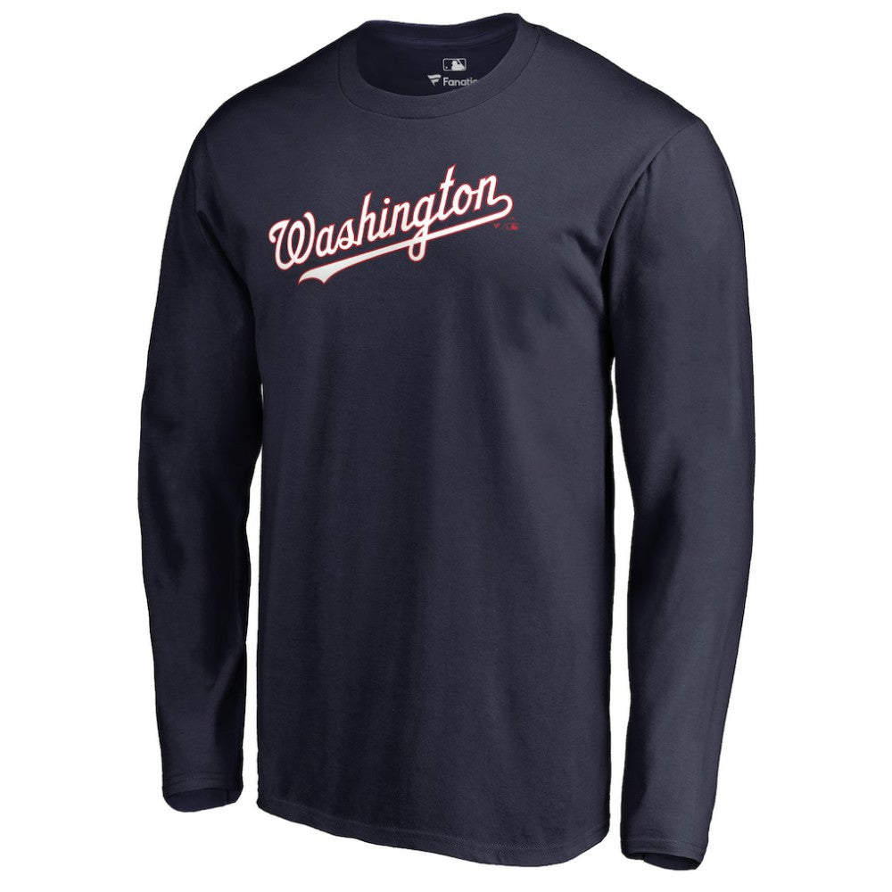 Washington Nationals Team Wordmark Long Sleeve T-Shirt - MLB