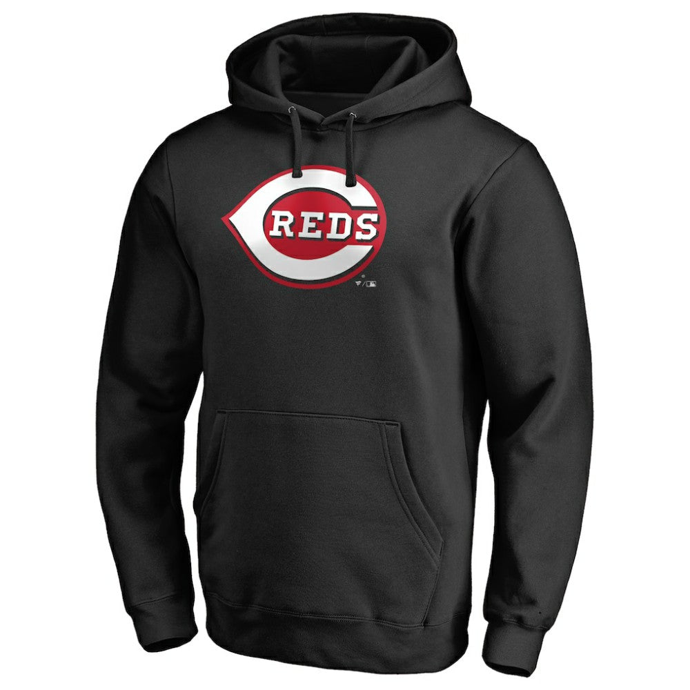 Cincinnati Reds Official Wordmark Fitted Pullover Hoodie - MLB