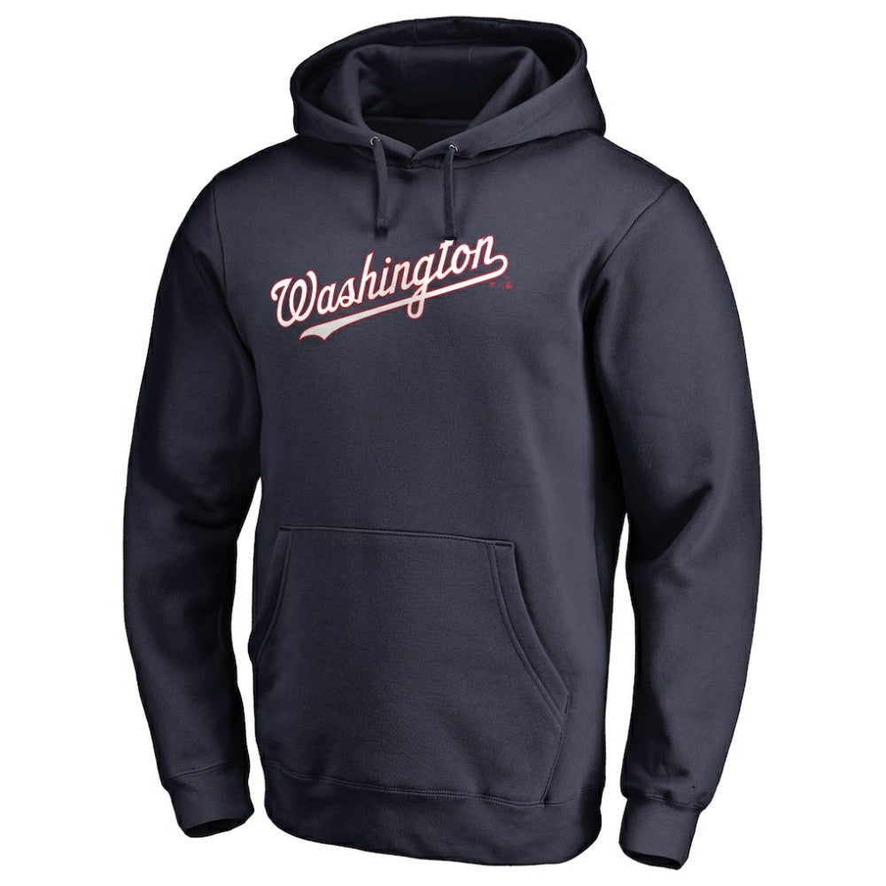 Washington Nationals Official Wordmark Fitted Pullover Hoodie - MLB