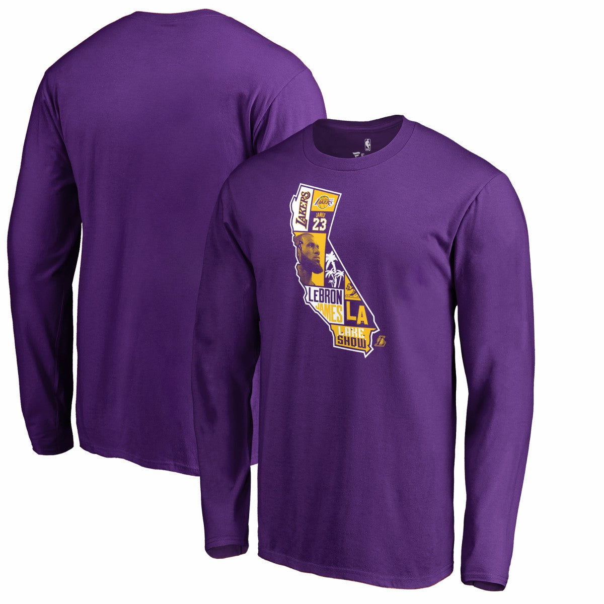 LeBron James Los Angeles Lakers Player State Long Sleeve T-Shirt Purple - NBA
