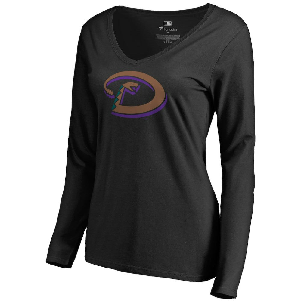 Arizona Diamondbacks Women's Cooperstown Collection Forbes Long Sleeve V-Neck T-Shirt - MLB