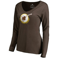 San Diego Padres Women's Cooperstown Collection Forbes Long Sleeve V-Neck T-Shirt - MLB