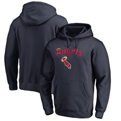 Los Angeles Angels Vintage Cooperstown Collection Wahconah Fitted Pullover Hoodie - MLB