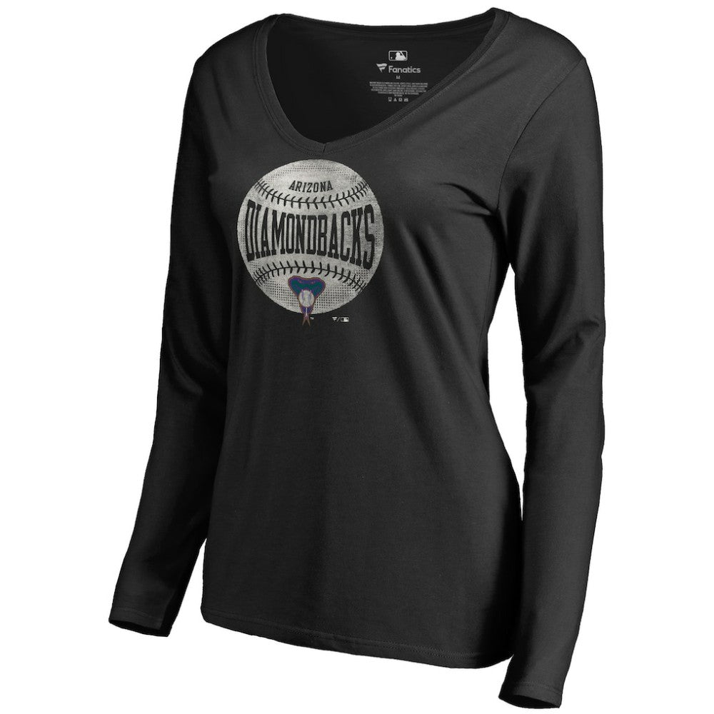 Arizona Diamondbacks Women's Cooperstown Collection Slider Long Sleeve V-Neck T-Shirt - MLB
