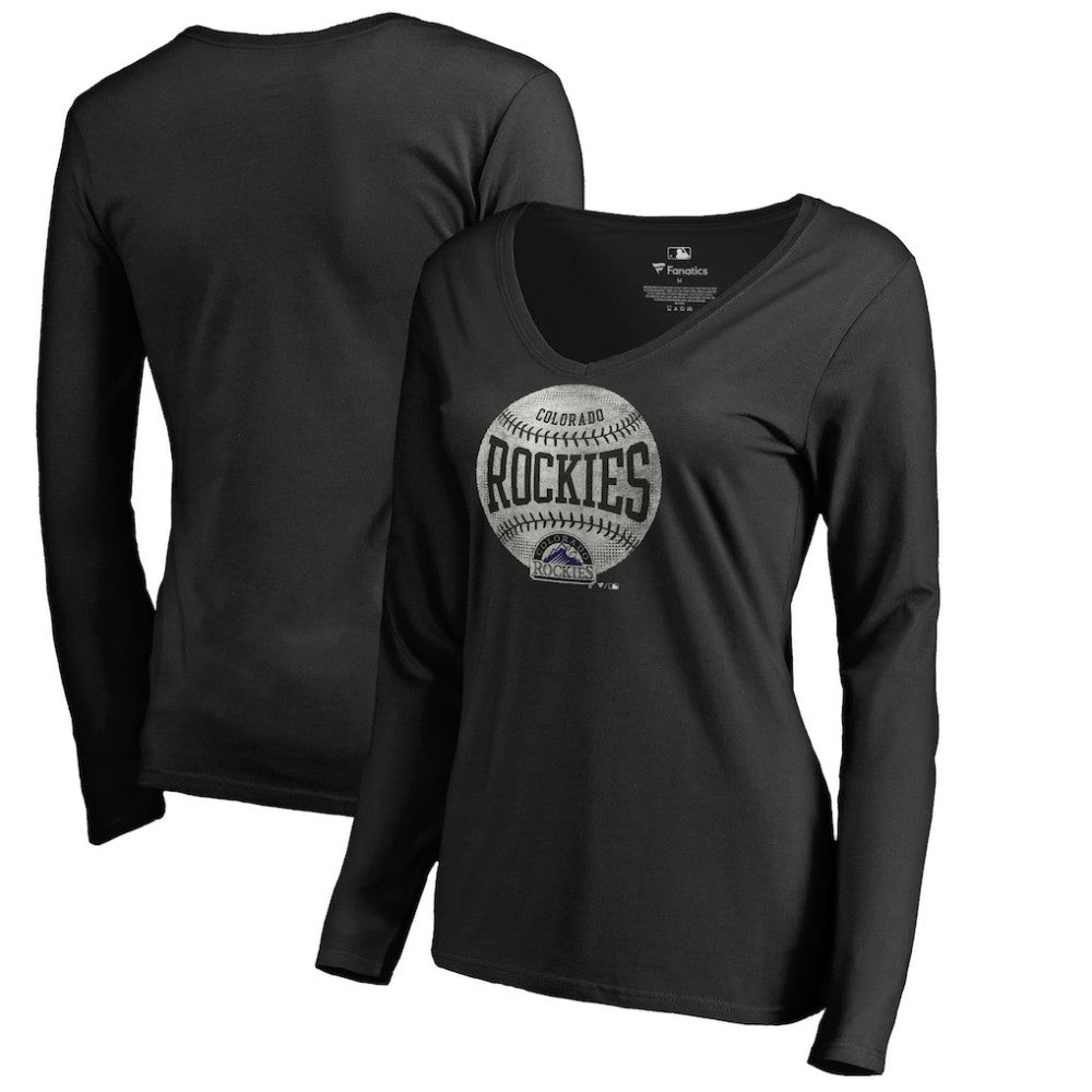 Colorado Rockies Women's Cooperstown Collection Slider Long Sleeve V-Neck T-Shirt - MLB