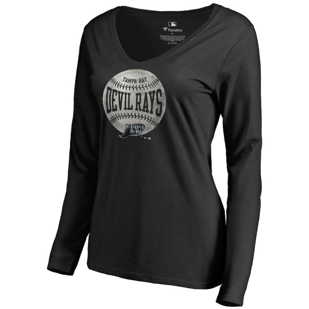 Tampa Bay Rays Women's Cooperstown Collection Slider Long Sleeve V-Neck T-Shirt - MLB