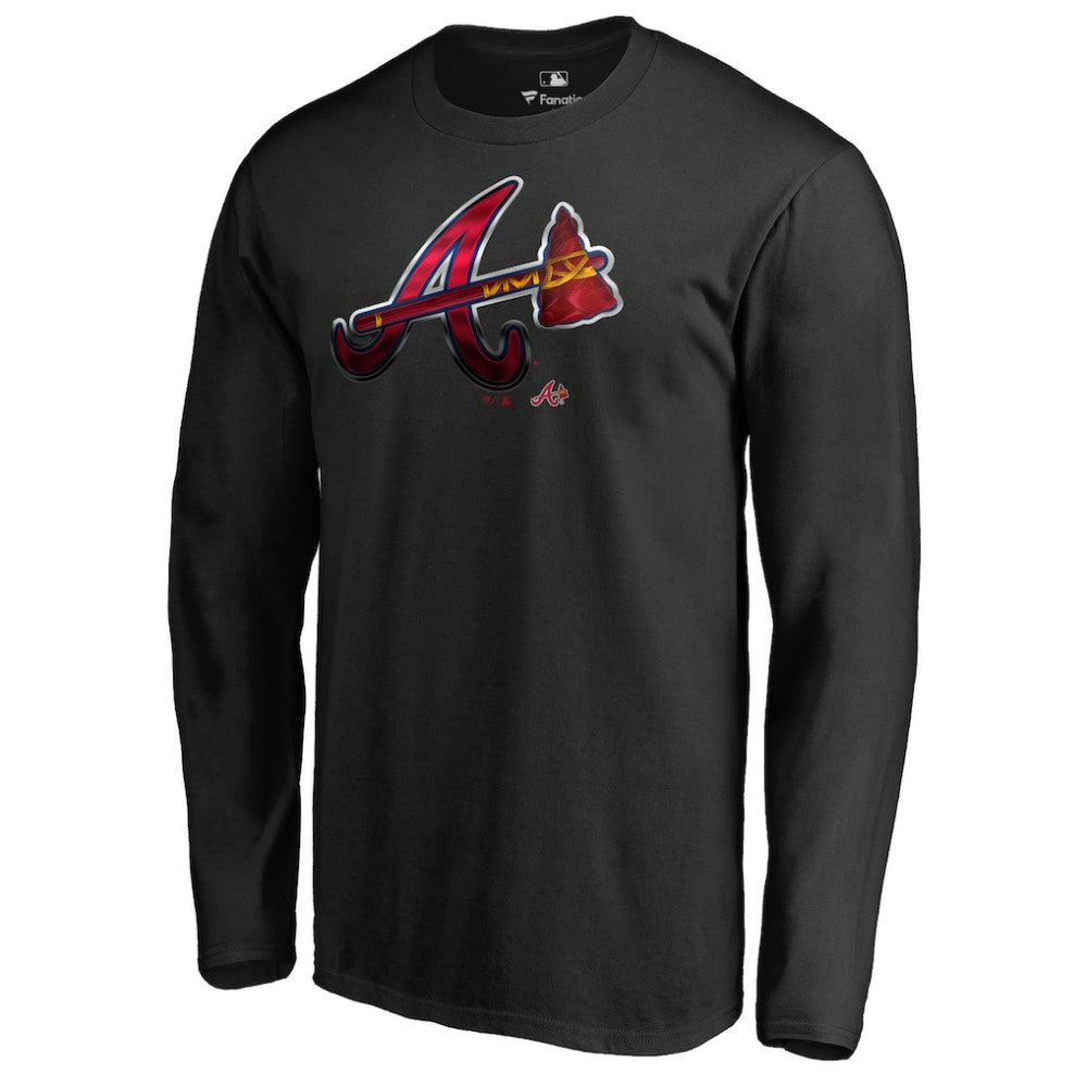 Atlanta Braves Midnight Mascot Long Sleeve T-Shirt - MLB