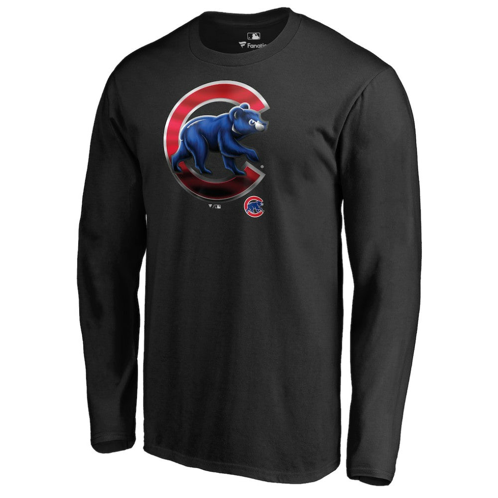 Chicago Cubs Midnight Mascot Long Sleeve T-Shirt - MLB