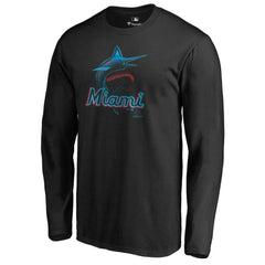 Miami Marlins Midnight Mascot Long Sleeve T-Shirt - MLB