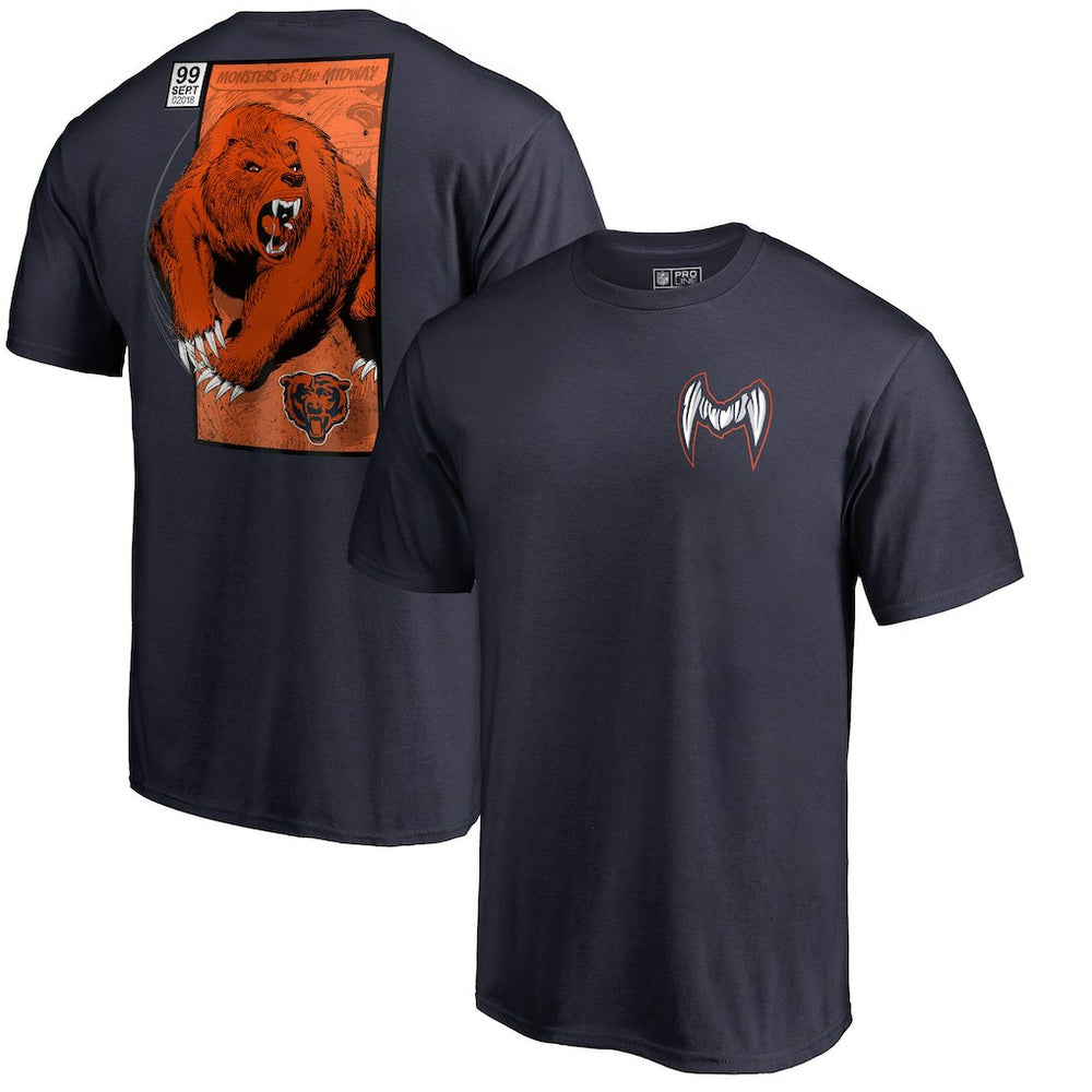 Chicago Bears Midway Monster T-Shirt Navy | NFL