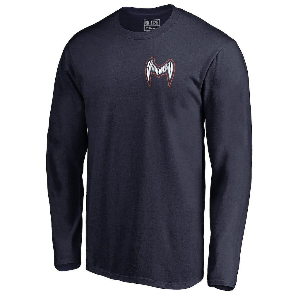 Chicago Bears Midway Monster Long Sleeve T-Shirt Navy | NFL