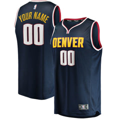 Denver Nuggets Youth Fast Break Custom Replica Jersey Navy Icon Edition - NBA