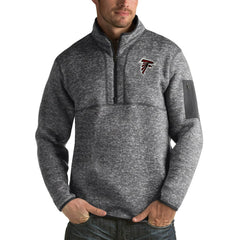 Atlanta Falcons Antigua Fortune Big & Tall Quarter-Zip Pullover Jacket Charcoal | NFL