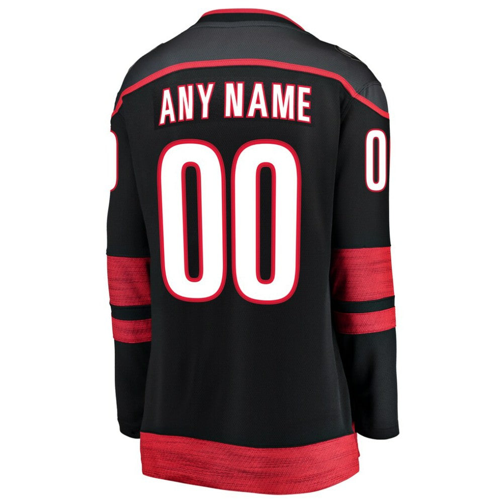 Carolina Hurricanes Fanatics Women's Home Breakaway Custom Jersey - Black - NHL