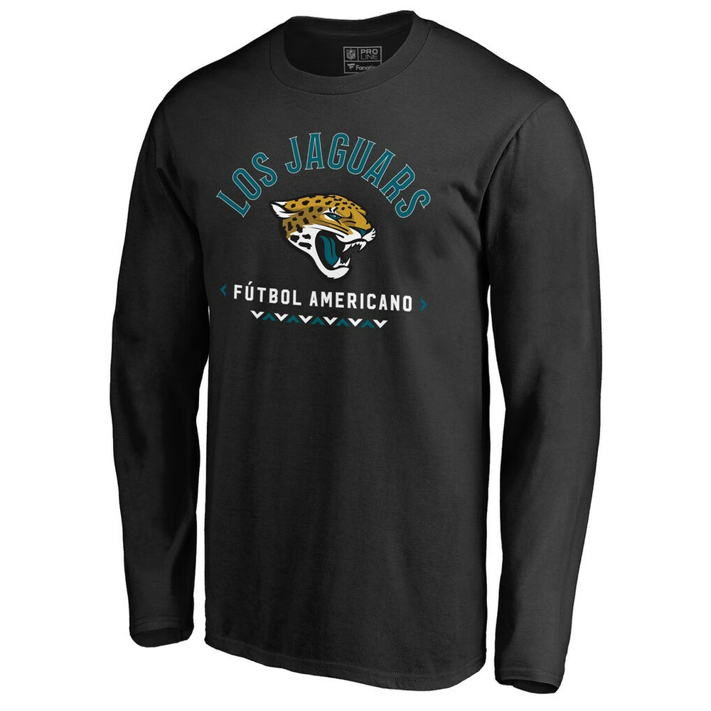 Jacksonville Jaguars Futbol Americano Long Sleeve T-Shirt Black | NFL