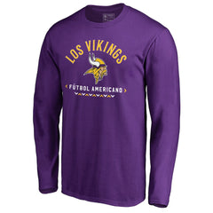 Minnesota Vikings Futbol Americano Long Sleeve T-Shirt Purple | NFL