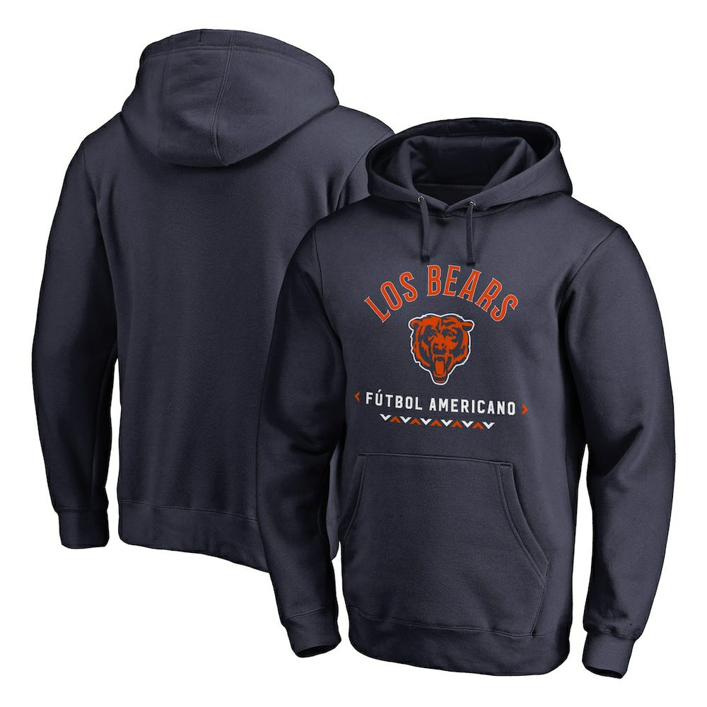 Chicago Bears Futbol Americano Pullover Hoodie Navy | NFL
