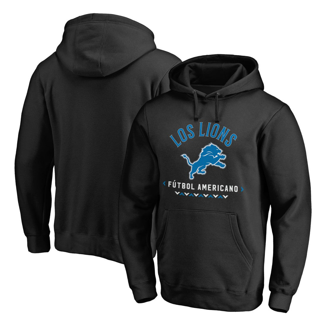 Detroit Lions Futbol Americano Pullover Hoodie Black | NFL
