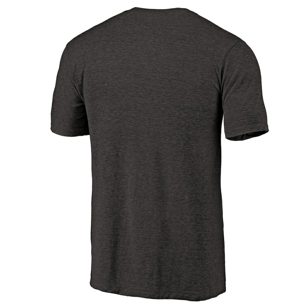 Jacksonville Jaguars Primary Logo Left Chest Distressed Tri-Blend T-Shirt Heathered Black | NFL