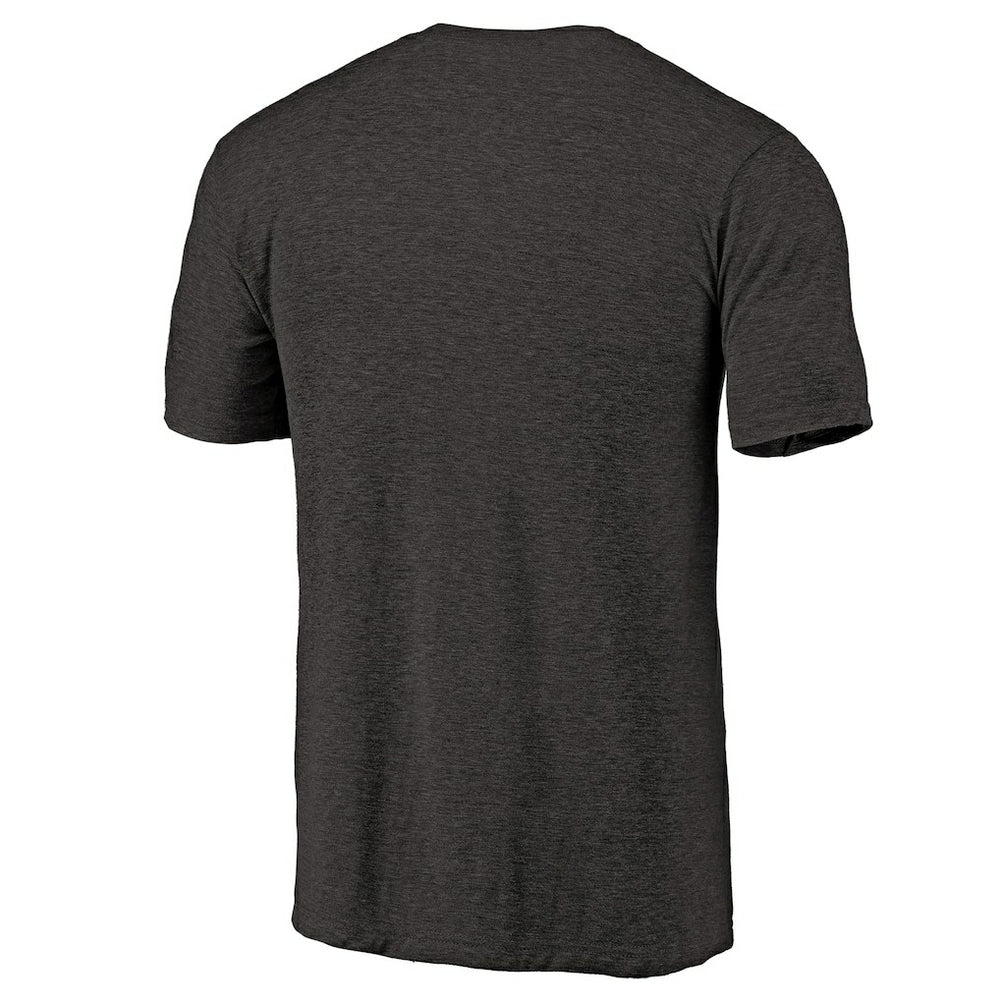 Jacksonville Jaguars Primary Logo Left Chest Distressed Tri-Blend T-Shirt Heathered Black | NFL