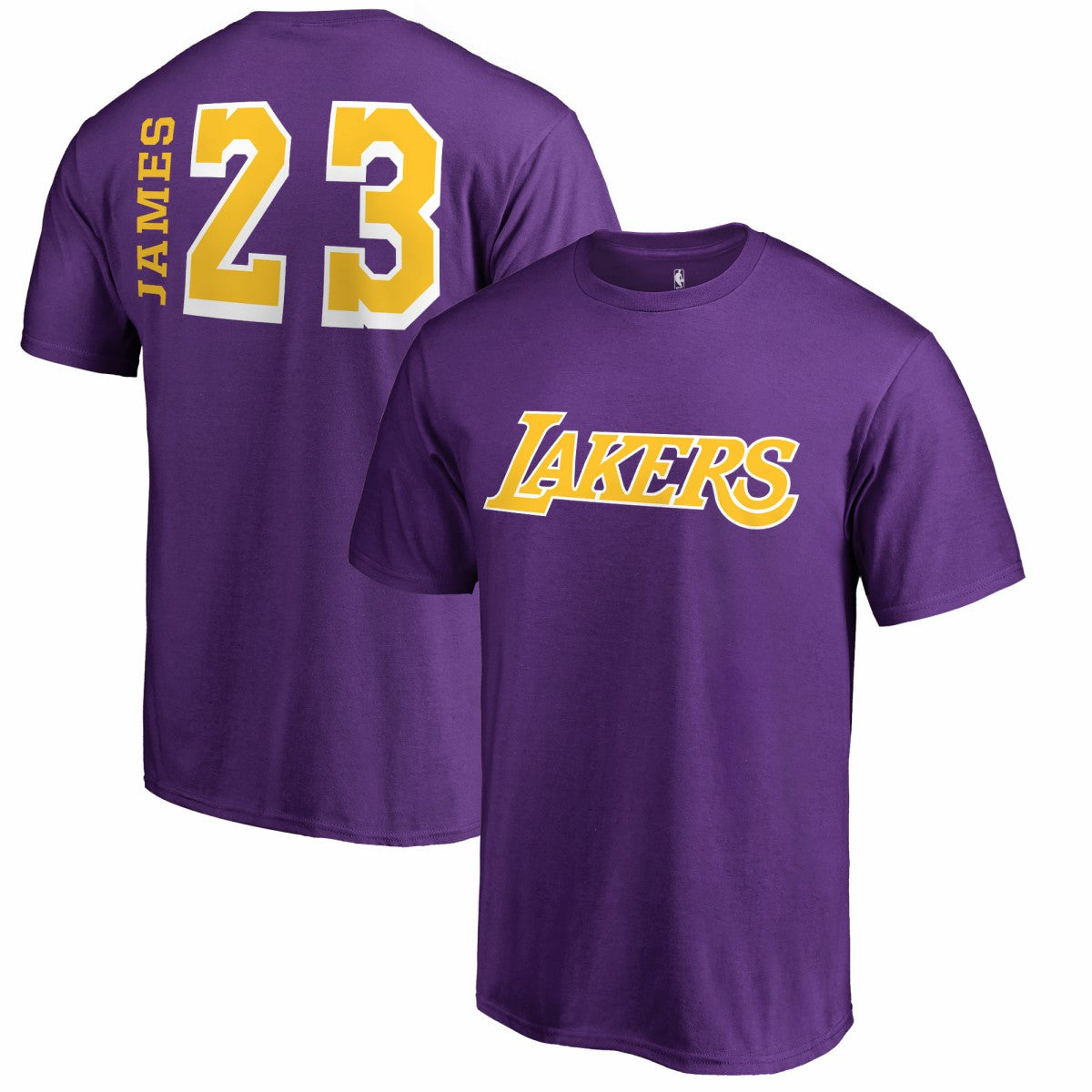 LeBron James Los Angeles Lakers Sidesweep Name & Number T-Shirt Purple - NBA