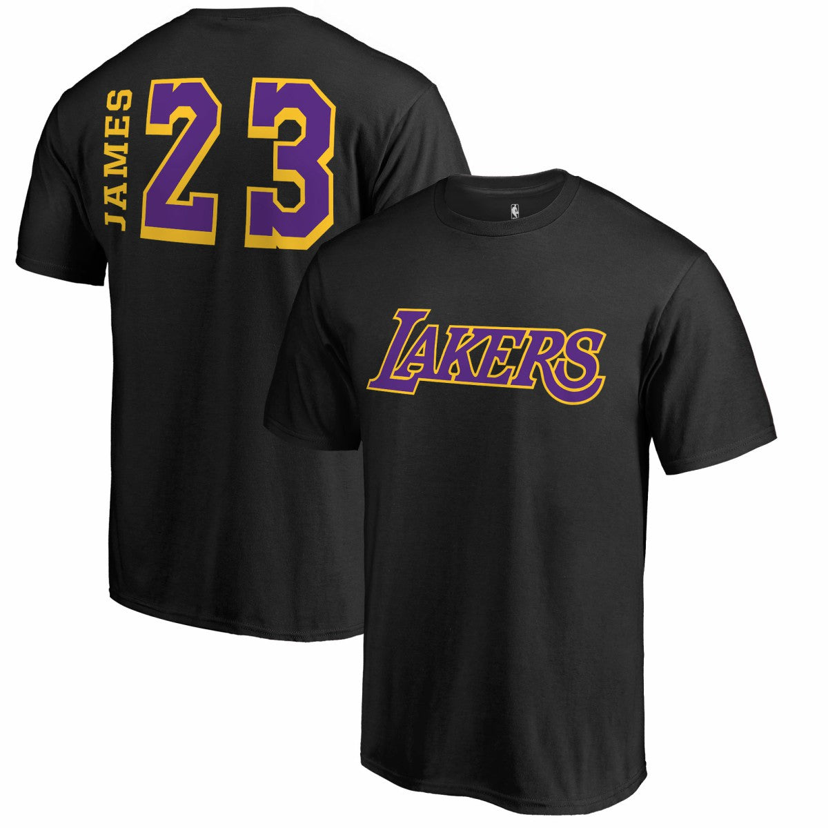 LeBron James Los Angeles Lakers Sidesweep Name & Number T-Shirt Black - NBA