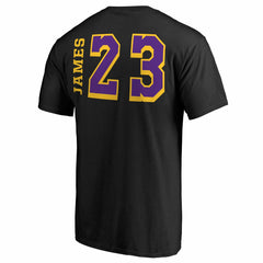 LeBron James Los Angeles Lakers Sidesweep Name & Number T-Shirt Black - NBA