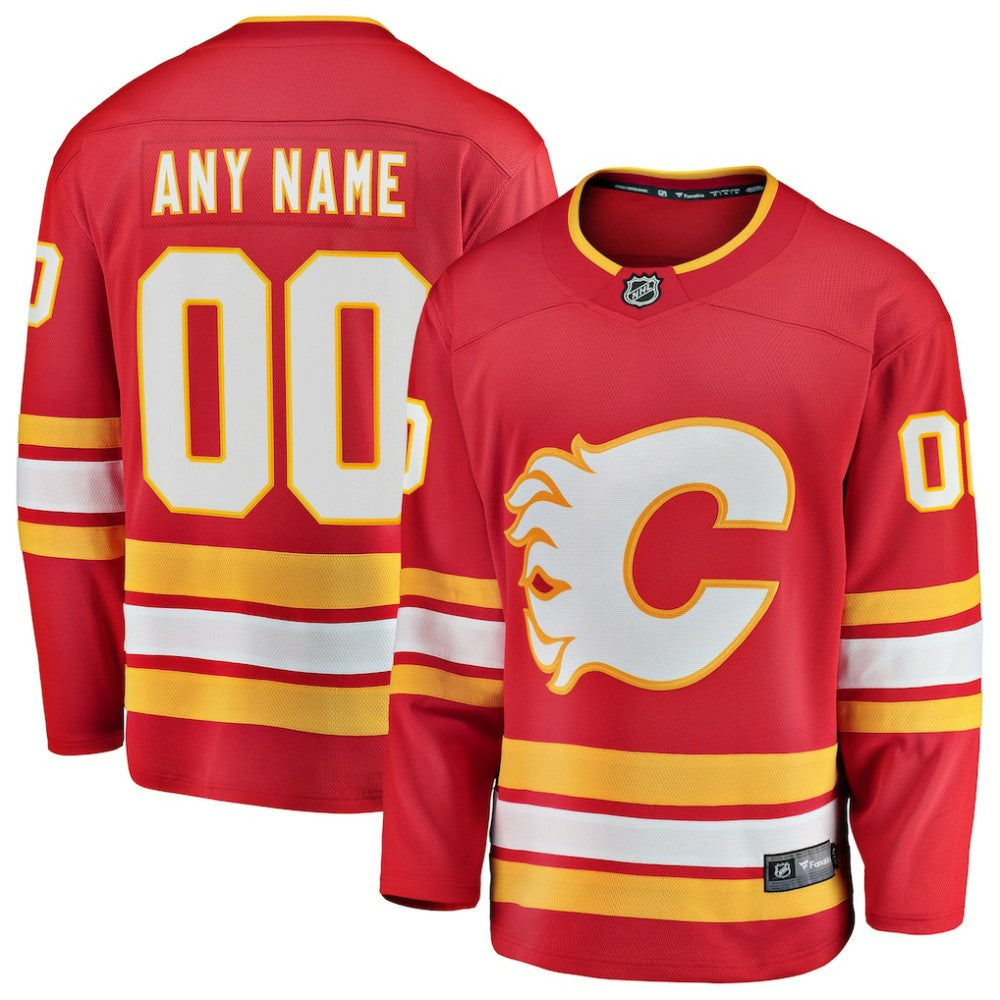Calgary Flames Fanatics Home Breakaway Custom Jersey - Red - NHL