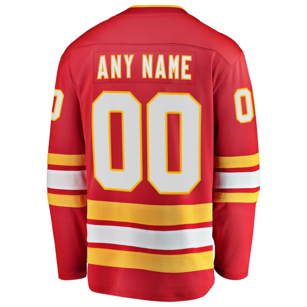 Calgary Flames Fanatics Home Breakaway Custom Jersey - Red - NHL