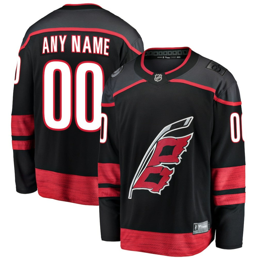 Carolina Hurricanes Fanatics Home Breakaway Custom Jersey - Black - NHL