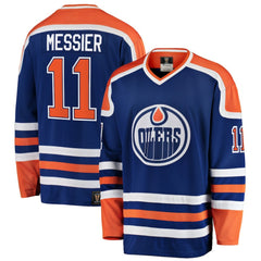 Mark Messier Edmonton Oilers Fanatics Premier Breakaway Retired Player Jersey - Blue - NHL