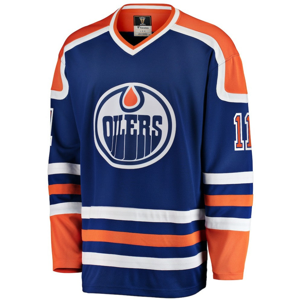Mark Messier Edmonton Oilers Fanatics Premier Breakaway Retired Player Jersey - Blue - NHL