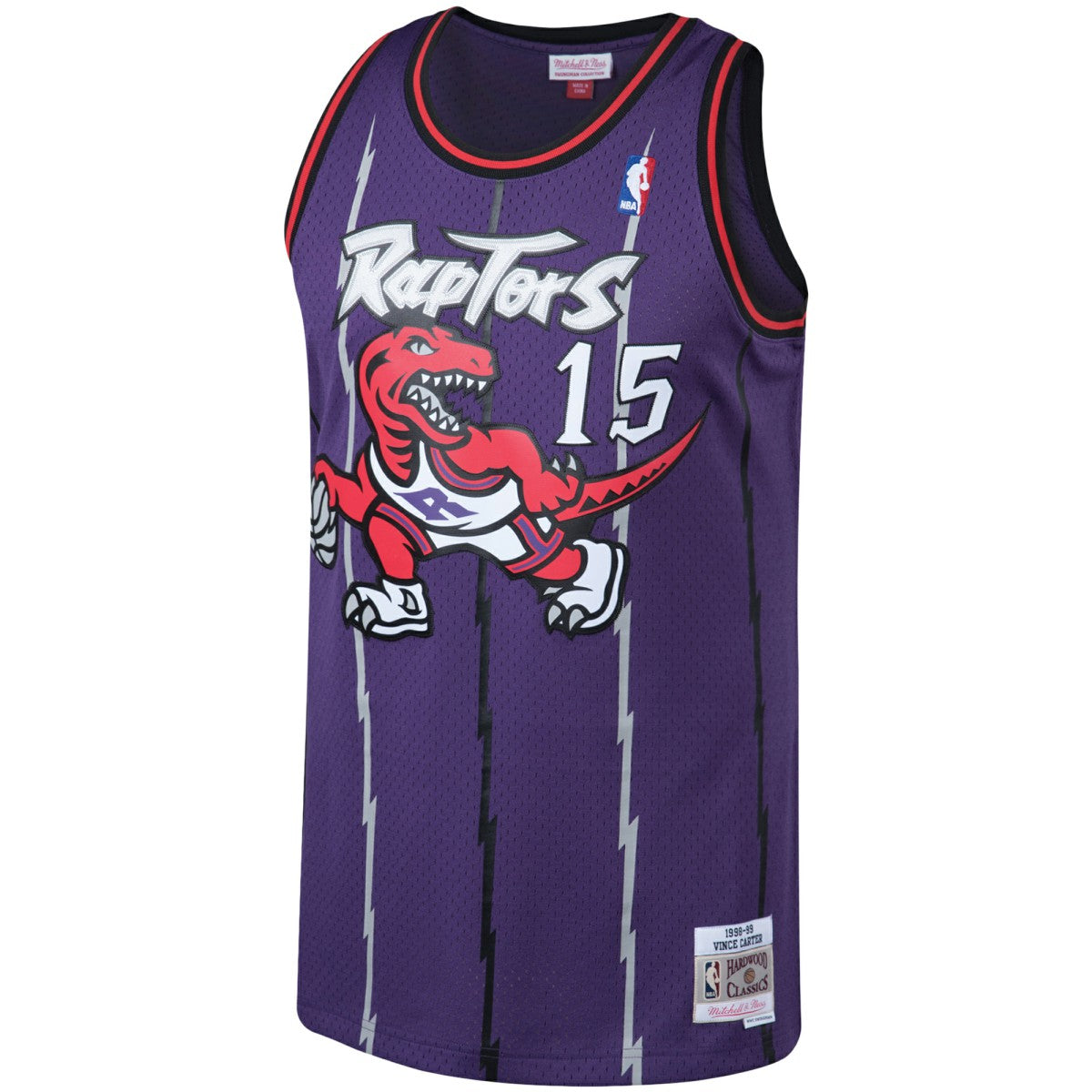 Vince Carter Toronto Raptors 1998/99 Big & Tall Hardwood Classics Swingman Jersey Purple - NBA