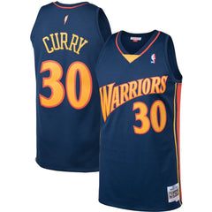Stephen Curry Golden State Warriors 2009/10 Big & Tall Hardwood Classics Swingman Jersey Navy - NBA