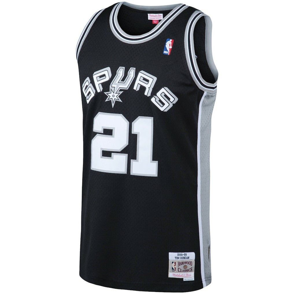 Tim Duncan San Antonio Spurs 1998/99 Big & Tall Hardwood Classics Swingman Jersey Black - NBA