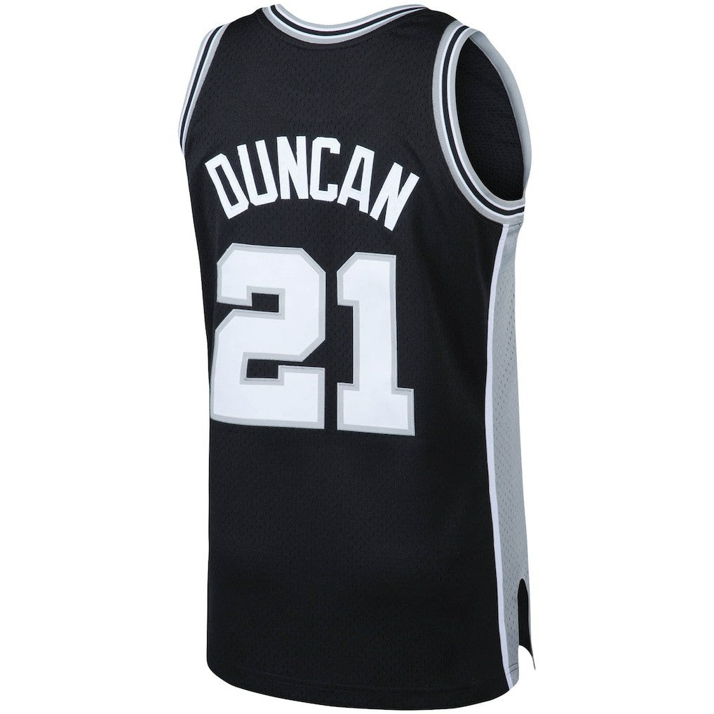 Tim Duncan San Antonio Spurs 1998/99 Big & Tall Hardwood Classics Swingman Jersey Black - NBA