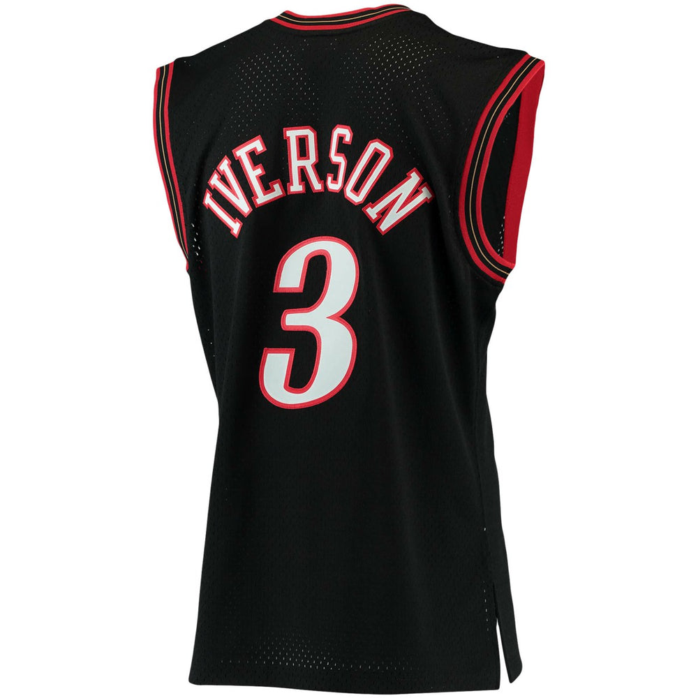 Allen Iverson Philadelphia 76ers 2000/01 Big & Tall Hardwood Classics Swingman Jersey Black - NBA