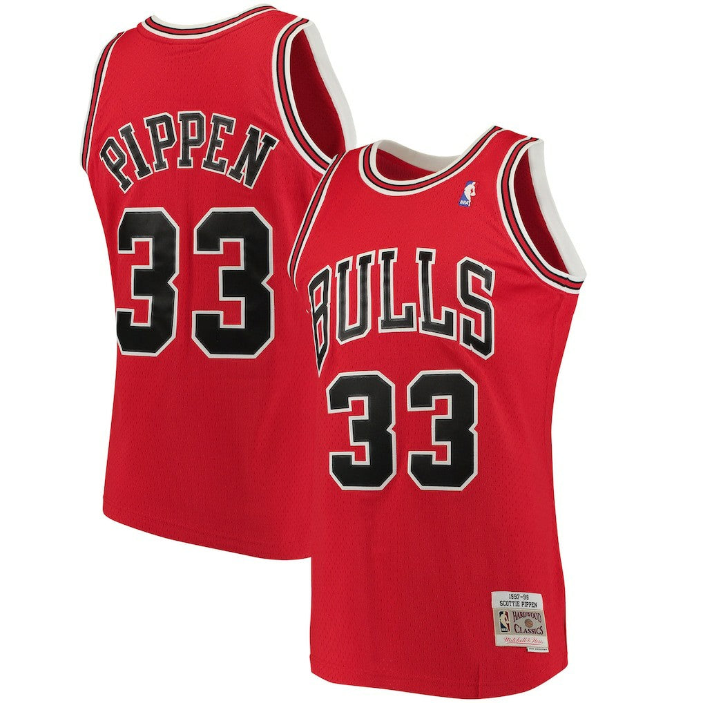 Scottie Pippen Chicago Bulls 1997/98 Big & Tall Hardwood Classics Swingman Jersey Red - NBA