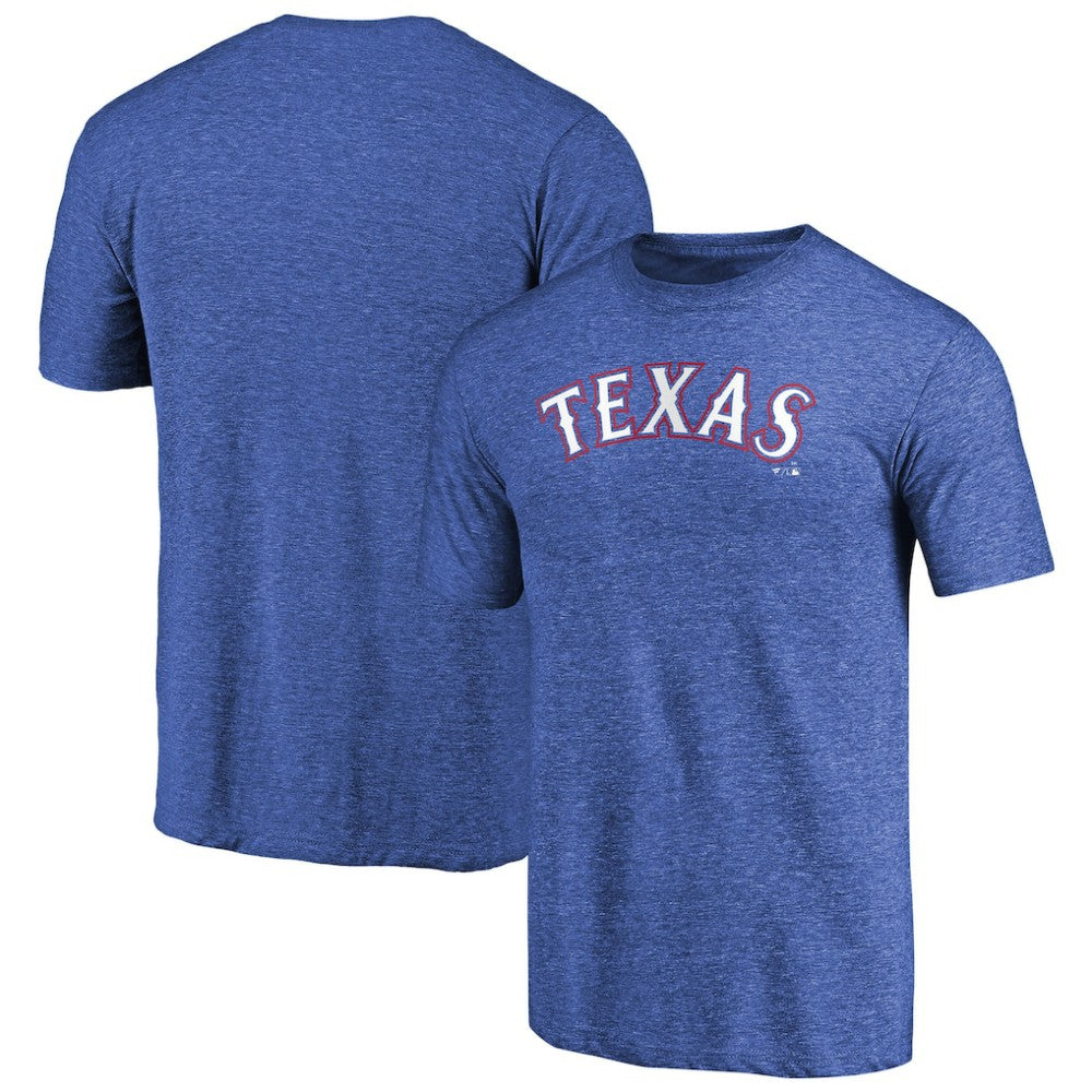 Texas Rangers Team Wordmark Tri-Blend T-Shirt - MLB