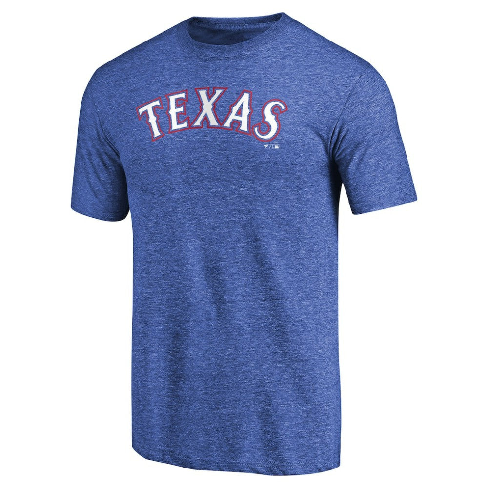Texas Rangers Team Wordmark Tri-Blend T-Shirt - MLB
