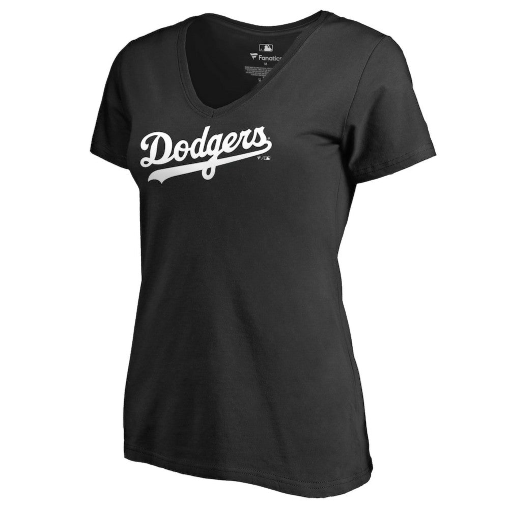 Los Angeles Dodgers Women's Team Wordmark V-Neck T-Shirt - MLB