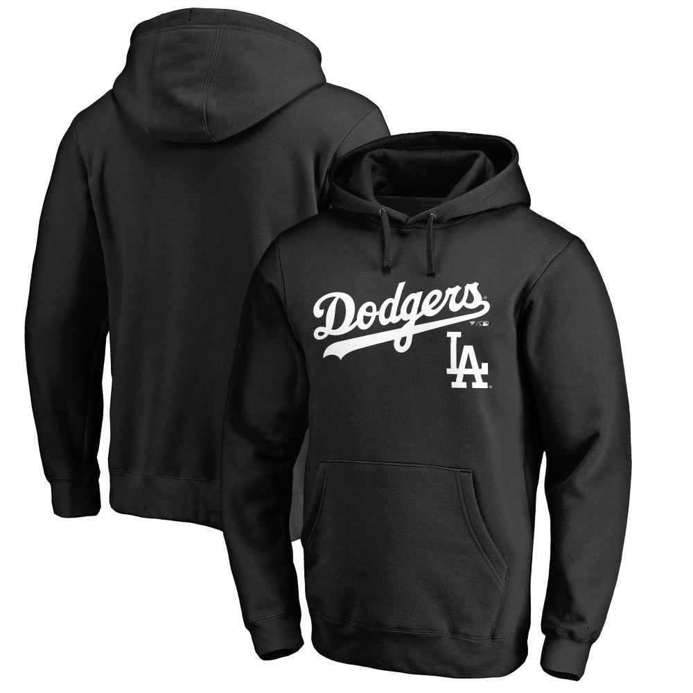 Los Angeles Dodgers Team Lockup Fitted Pullover Hoodie - MLB