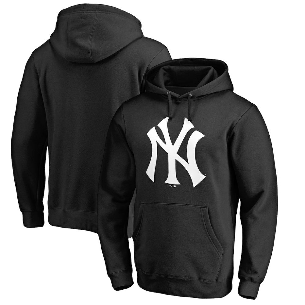New York Yankees Official Logo Fitted Pullover Hoodie - MLB