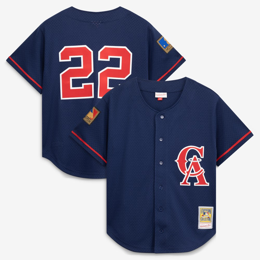 Bo Jackson California Angels Mitchell & Ness Cooperstown Collection Mesh Batting Practice Button-Up Jersey - MLB